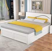 大床一米八1.35x1.8*1.5x1.9m×2.0米长的床实木简约现代宽