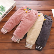 女童冬装棉裤婴儿，1-2-4岁3小童长裤加绒三层，加厚冬季保暖裤子