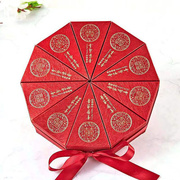 中国风喜糖盒子纸盒蛋糕型糖盒风包装盒双喜中式婚礼
