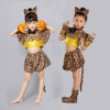 六一斑点猫狗表演服三只小猫，儿童节动物演出服舞蹈服装豹纹小猫服