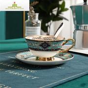 咖啡杯子套装欧式家用陶瓷英式茶杯精致复古下午茶具 单杯碟勺