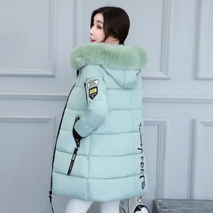 2023冬装韩版棉服女大毛领外套，修身显瘦棉衣中长款大码棉袄潮