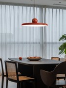 创意红色飞碟复古吊灯餐厅灯简约现代餐桌主灯设计师卧室吧台灯具