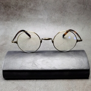 本万年龟纯钛眼镜日本手工KMN103限量版一山鼻托圆框近视眼镜架