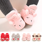 新生婴儿鞋0-1岁冬季软底男女宝宝学步棉鞋0-3-6-12个月加厚保暖8