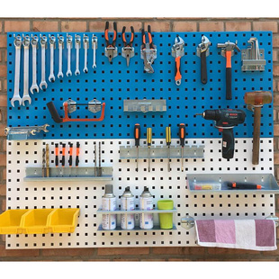 洞洞板货架工具墙五金工具挂板方孔板挂钩墙面展示架收纳置物架