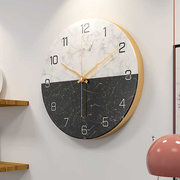 金属挂钟北欧创意客厅静音个性石英钟现代简约轻奢时尚家用豪华表