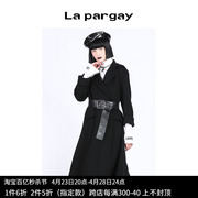 lapargay纳帕佳2023冬季双面，呢羊毛大衣收腰毛呢外套女中长款