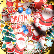 35片 圣诞贴纸 纸质平面贴纸 散片圣诞节贴画 christmas stickers