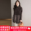 假两件棉服女秋冬2023韩版宽松显瘦针织羊毛，拼接加厚套头上衣