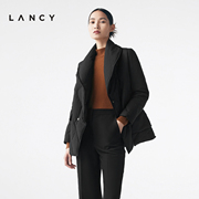 lancy朗姿冬季女士鹅绒，服收腰短款羽绒服，高级感复古小众外套