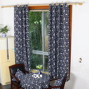 成品定制现代简约中国风田园，窗帘乌镇蓝印花布中式客厅卧室布料