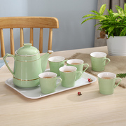 简约北欧风骨瓷咖啡杯具套装欧式家用下午茶具陶瓷凉水壶水杯客厅