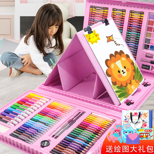 水彩笔套装彩色笔儿童画画工具，绘画幼儿园画笔礼盒学生学习美术，用品女孩生日礼物新年礼盒