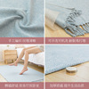 日式棉麻编织地垫薄款客厅沙发茶几卧室床边布艺地毯防滑机洗露营