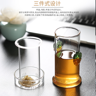 泡红茶专用茶具过滤耐热玻璃泡茶壶红茶杯，家用双耳泡茶器冲茶简易