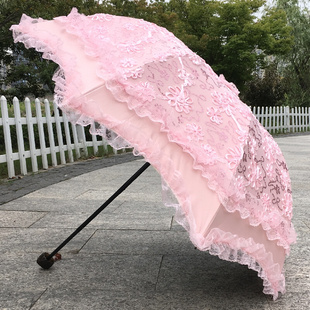 蕾丝伞公主洋伞太阳伞2021年紫外线防晒结实小巧女士花边雨伞