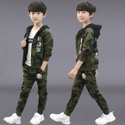 男童秋装套装2022儿童中大童秋季童装三件套男孩运动韩版潮衣