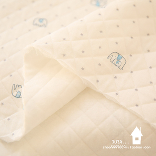 彩棉夹棉保暖布料有机棉，纯棉色织空气层面料，宝宝婴儿a类棉
