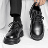 皮鞋男夏季商务正装休闲运动黑色小皮鞋，青少年男生西装低帮马丁靴