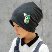 儿童套头帽男童包头帽(包头帽，)宝宝保暖帽子，护耳堆堆帽亲子秋冬棉质针织帽