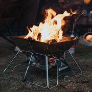柯曼轻便烧烤架家用木炭烤炉不锈钢加厚户外烤肉炉野外折叠碳烤炉