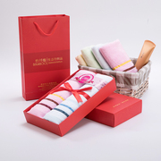 毛巾礼盒装二条装竹桨纤维美容洁面巾擦手巾，柔软舒适洗脸巾吸水