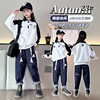 女孩子秋季23卫衣牛仔裤套装韩版运动女童装春秋季时髦洋气两件套