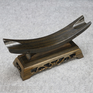 中式象牙架摆件底座红木工艺品底座黑梓实木如意架宝架支撑架