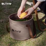 LTHW旅腾便携式户外可折叠水桶露营旅行水盆洗脸盆洗衣袋圆泡脚桶