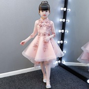 女童公主裙儿童礼服蓬蓬纱，高端十岁生日中式中大童礼服春季演出服