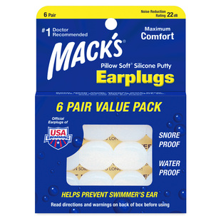 美国MACK'S硅树脂游泳耳朵防进水耳塞隔音防噪音男女士降噪睡眠用