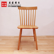 日式休闲温莎椅现代简约橡木餐椅时尚，咖啡厅椅子创意电脑座椅