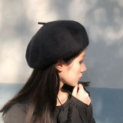 韩国秋冬季可爱百搭毛呢豹纹贝雷帽韩版女潮英伦蓓蕾画家帽子冬天