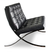 巴塞罗那沙发意大利设计师单人座椅休闲椅躺椅真皮黑色家具单人椅