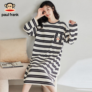 PAUL FRANK 大嘴猴全棉睡裙女秋季纯棉甜美可爱少女士家居服秋天