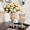 轻奢玻璃花瓶摆件客厅插花高级感复古餐桌花摆花美式欧式花艺花器