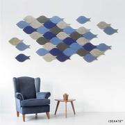 鱼群毛毡3d立体墙贴创意，北欧环保防撞现代简约沙发电视背景墙卧室