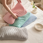 全棉水洗棉纯荞麦枕芯 简约纯色可拆卸中低枕头30*50cm一只装