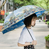 欧美蓝天白云创意复古雨伞，双层折叠韩国油画遮阳伞，太阳伞防紫外线