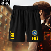 FBI美国联邦调查局同款周边特工情报拉链速干短裤男士5五分裤中裤