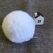 赖兔毛球 白色球球 8cm 小熊套装专用 米粒麻麻