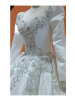 长袖婚纱2024主纱新娘小个子法式轻复古白色缎面高级质感重工