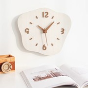 MJK钟表简约现代挂钟客厅家用时尚创意静音木质北欧时钟挂墙挂表
