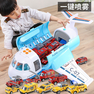 儿童玩具车飞机小男孩4岁3宝宝，消防工程套装小汽车耐摔益智多功能