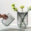 北欧简约创意玻璃花瓶u型，罗马柱式花器客厅餐桌插花花瓶装饰摆件