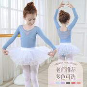 儿童舞蹈服女童练功服女孩长袖形体服幼儿芭蕾舞裙纱裙中国舞跳舞