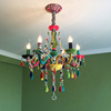 欧法式现代彩色混搭创意设计师吊灯客餐厅卧室儿童房布艺水晶吊灯