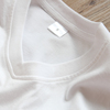 (两件装)200g重磅纯棉v领短袖，鸡心领打底衫，纯白色t恤男女体恤夏