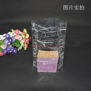 英文乱花面包袋透明鸡蛋卷麻花泡芙袋蛋糕饼干袋100个10捆